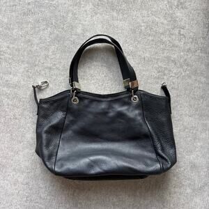 Prune Leather Shoulder Bag